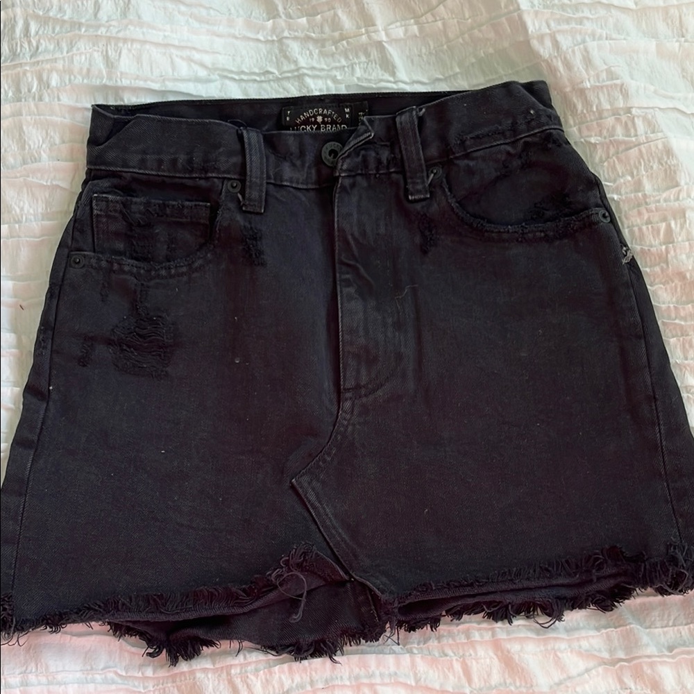 Black Denim High-Waisted Jean skirt